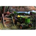 Kevin Daniel Kevin Daniel KDA037 18 x 12 in. Abandoned Farm John Deere Tractor Satin Metal Sign KDA037